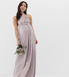 Серое универсальное платье макси эксклюзивно для TFNC Maternity - Серый