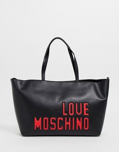 Большая сумка-тоут Love Moschino - Черный