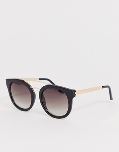 Круглые солнцезащитные очки-авиаторы New Look - Черный