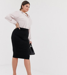 Трикотажная юбка-карандаш ASOS DESIGN Curve - Черный