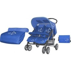 Коляска прогулочная Lorelli для двойни Twin / Синий / Blue 1503 (1002007)