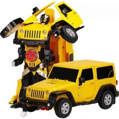 Радиоуправляемый робот трансформер MZ Model Jeep Rubicon Yellow 1:14