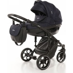 Коляска 2 в 1 Mr Sandman Mod 50 % Эко кожа Темно-Синий в Принт (KMSM50-079615)