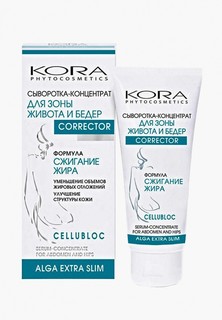 Сыворотка для тела Kora КОРА концентрат для зоны живота и бедер Corrector 100 мл