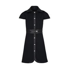 Платье с кожаными вставками Louis Vuitton