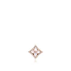 Серьга-пуссет Color Blossom Star, розовое золото и белый перламутр Louis Vuitton