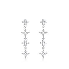 Длинные серьги Dentelle de diamants, белое золото и бриллианты Louis Vuitton