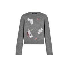 Пуловер из кашемира с вышивкой Stickers Louis Vuitton