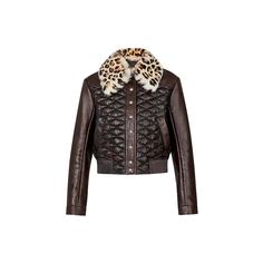 Куртка из кожи ягненка с узором Malletage Louis Vuitton