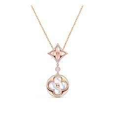 Колье Color Blossom, розовое золото, розовый и белый перламутр, бриллиант Louis Vuitton