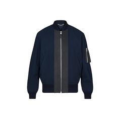 Куртка-Бомбер Из Сочетания Кожи И Текстиля Louis Vuitton
