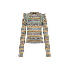 Шерстяной пуловер с узором Fair Isle Louis Vuitton