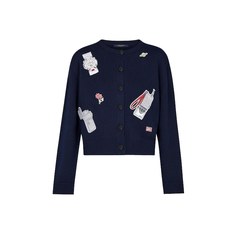 Кашемировый кардиган с вышивкой Stickers Louis Vuitton