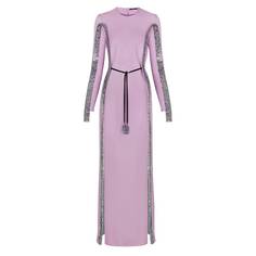Платье из шелкового крепа с вышитыми полосами Louis Vuitton