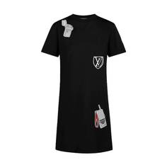 Платье-футболка с вышивкой Stickers Louis Vuitton