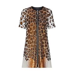 Платье с вышитым пайетками леопардовым узором Louis Vuitton