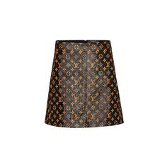 Кожаная мини-юбка с принтом Louis Vuitton