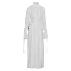 Длинное платье с эффектом плиссировки Louis Vuitton
