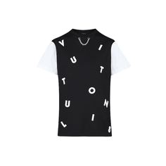 Хлопчатобумажная футболка с вышивкой Letters Louis Vuitton