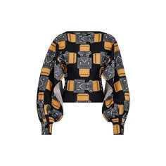 Жаккардовый пуловер с открытыми рукавами Louis Vuitton