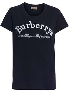 Burberry футболка с вышитым логотипом Archive