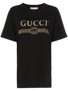 Gucci футболка с принтом логотипа
