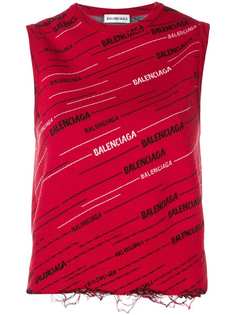Balenciaga топ с логотипом