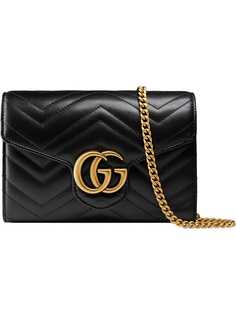 Gucci стеганая мини-сумка GG Marmont