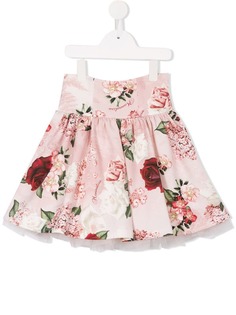 Monnalisa пышная юбка с цветочным дизайном