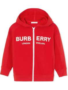 Burberry Kids топ с капюшоном и логотипом