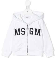 Msgm Kids толстовка на молнии с логотипом