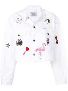 Forte Dei Marmi Couture укороченная джинсовая куртка с нашивками