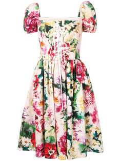 Dolce & Gabbana расклешенное платье с цветочным принтом