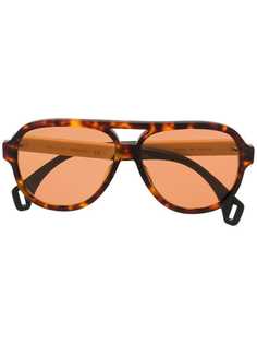 Gucci Eyewear солнцезащитные очки-авиаторы в черепаховой оправе