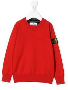 Stone Island Junior longline logo sweater