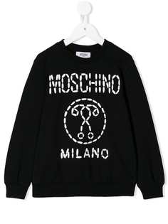 Moschino Kids толстовка с принтом