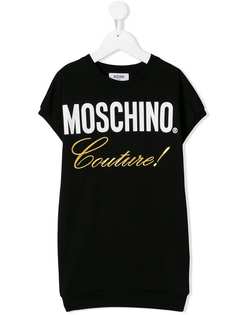 Moschino Kids платье-футболка с принтом Moschino Couture