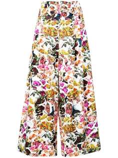 Adam Lippes укороченные брюки с принтом