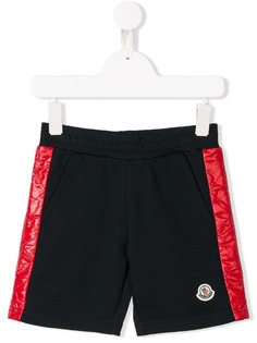 Moncler Kids шорты со стеганными вставками