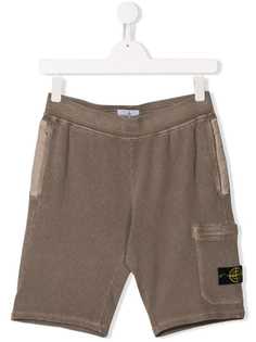 Stone Island Junior шорты карго с логотипом