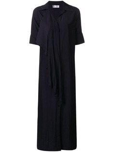 Lanvin платье макси с декоративным шарфом