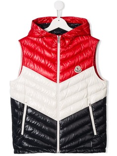 Moncler Kids дутый жилет на молнии