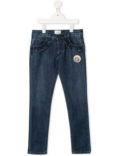 Fendi Kids logo patch jeans