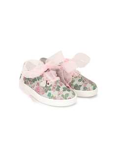 Monnalisa floral glitter low tops