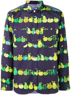 Junya Watanabe MAN panelled apple-print shirt