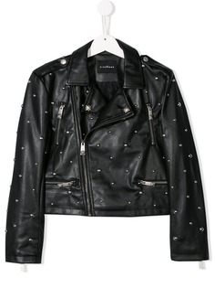 John Richmond Junior studded faux leather biker jacket