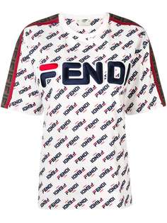 Fendi футболка в фирменной стилистике Fila