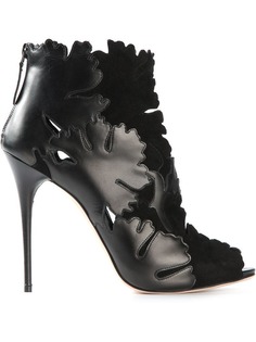 Alexander McQueen ботильоны с цветочной аппликацией