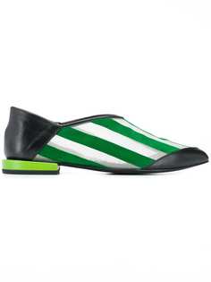 Toga Pulla striped pointed toe loafers