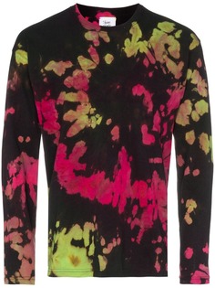 Stain Shade tie-dye print long-sleeved cotton T-shirt